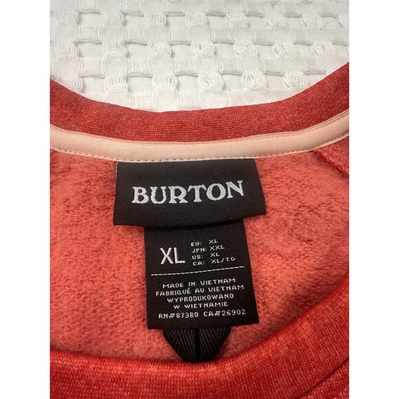Burton Oak Crew Fleece Red Crewneck Sweatshirt Lost At Last Women’s Xtra Large - Picture 7 of 10